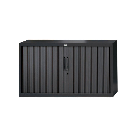 Claudius PLUS roldeurkast 72,8 x 120 x 45 cm, zwart, 1 legbord