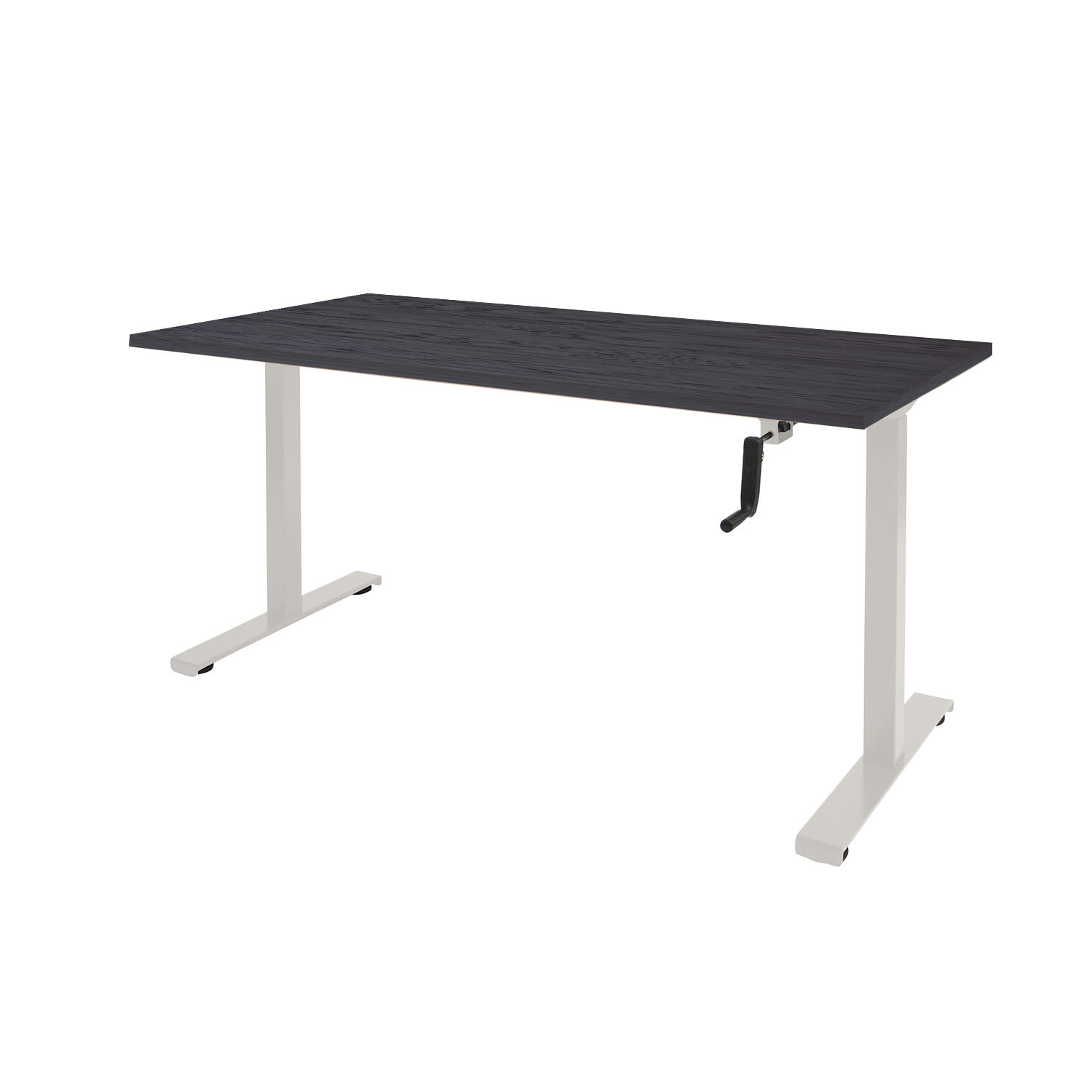 Dextro T-poot SV ZS 180 x 90 cm Houtprint Schaduwzwart, 25 mm - wit