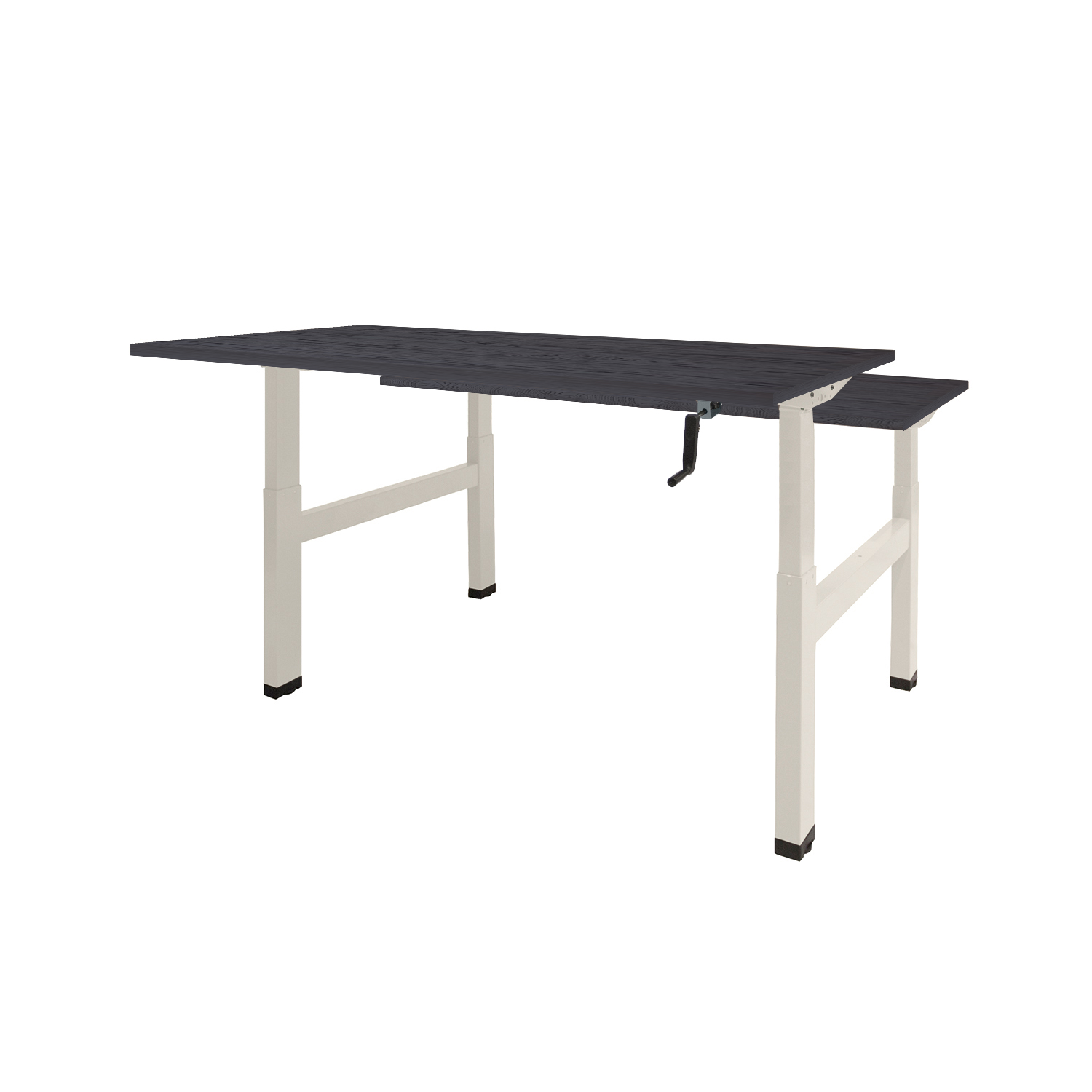 Dextro Duo HVS ZS 180 x 80 cm Houtprint Schaduwzwart, 25 mm - wit