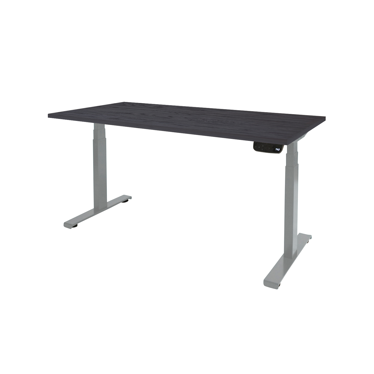 Dextro Plus T-poot EV ZS 200 x 90 cm Houtprint Schaduwzwart, 25 mm - aluminium