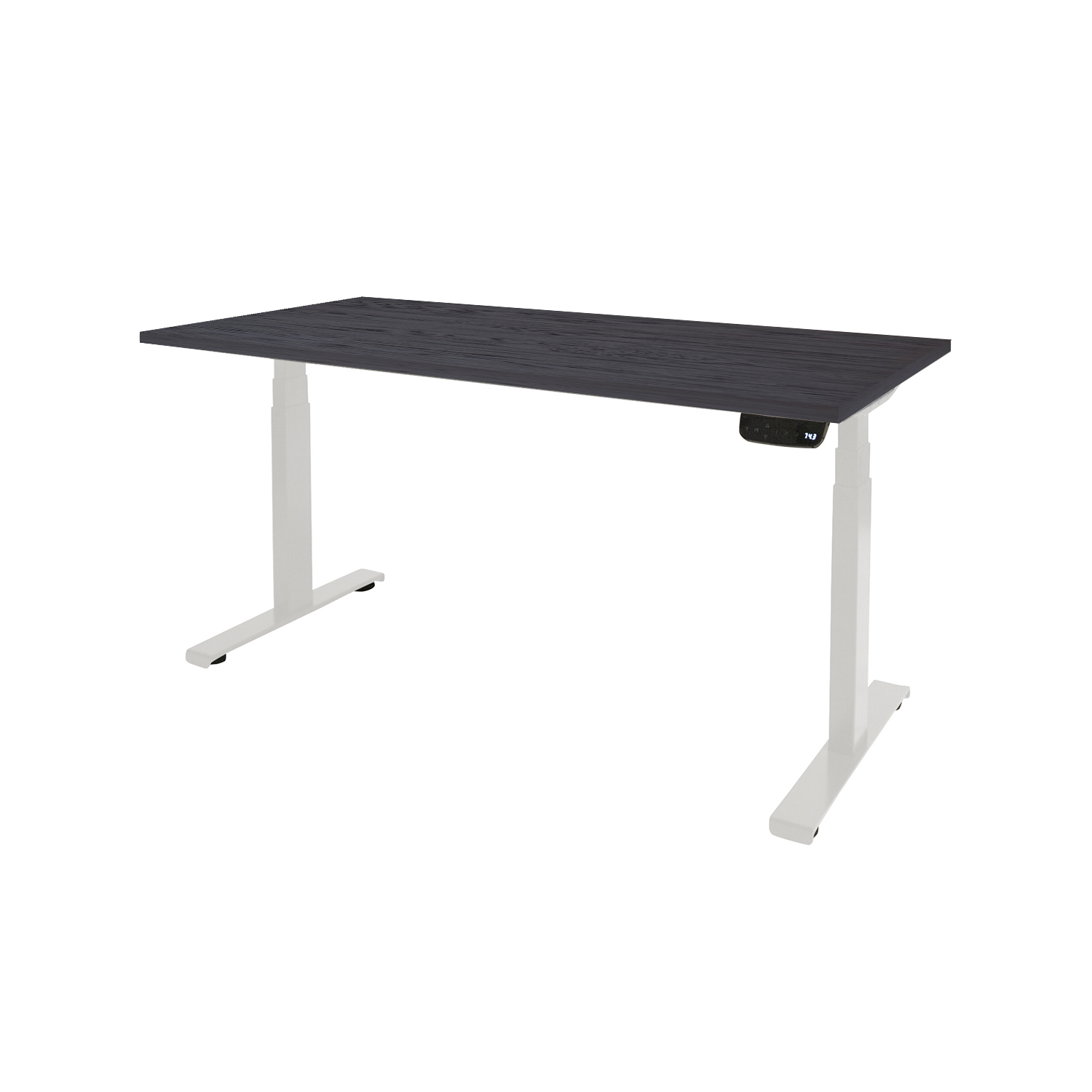 Dextro Plus T-poot EV ZS 200 x 90 cm Houtprint Schaduwzwart, 25 mm - wit