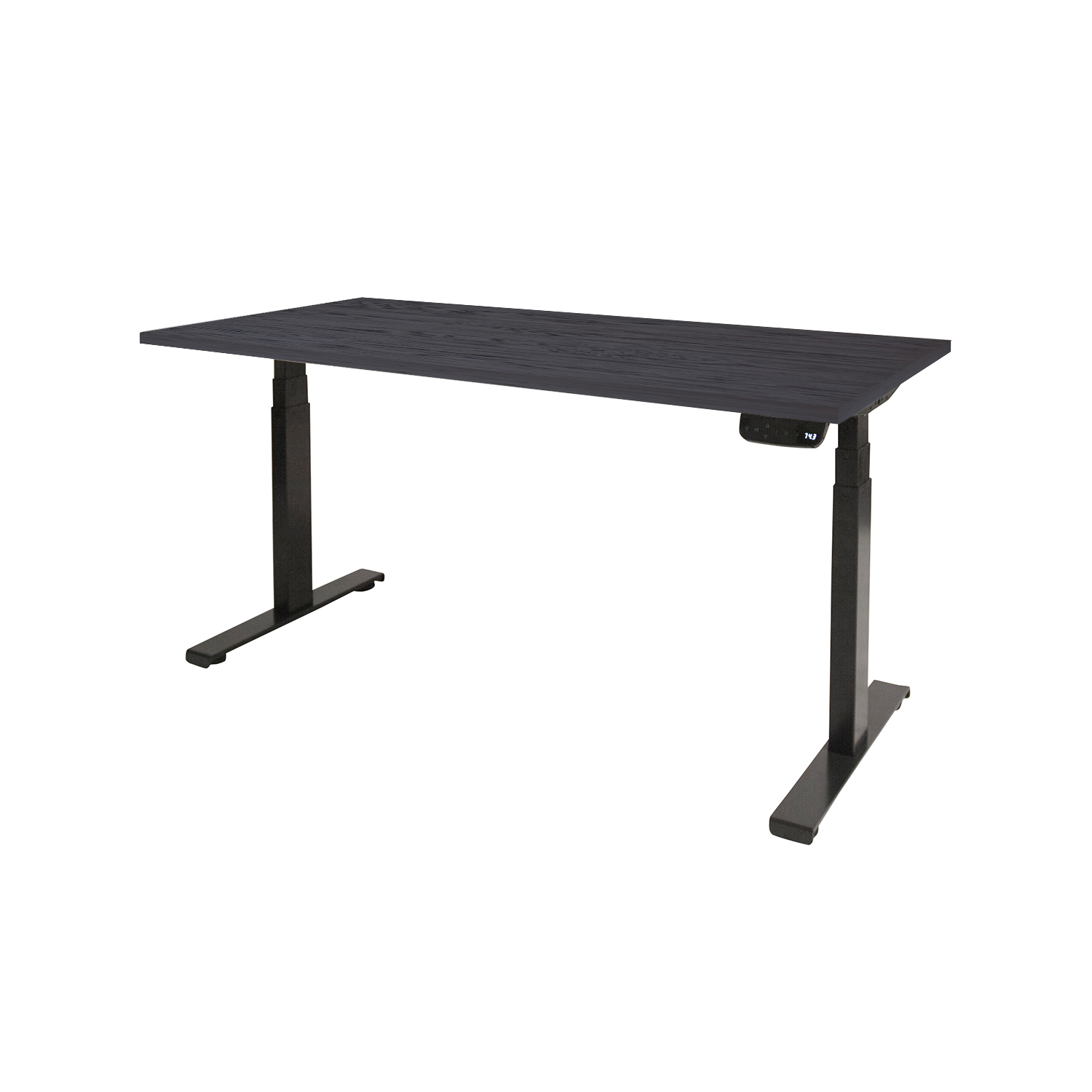 Dextro Plus T-poot EV ZS 200 x 90 cm Houtprint Schaduwzwart, 25 mm - zwart