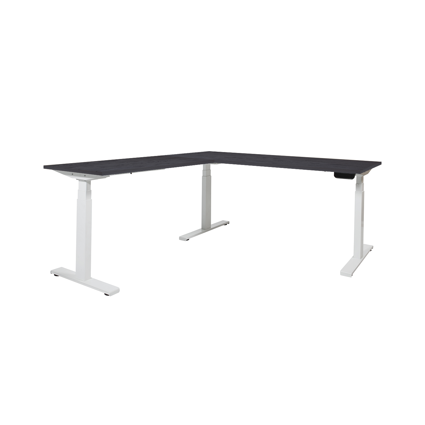 Dextro Plus L HVE ZS 208/126 cm, Houtprint Schaduwzwart, 25 mm - wit