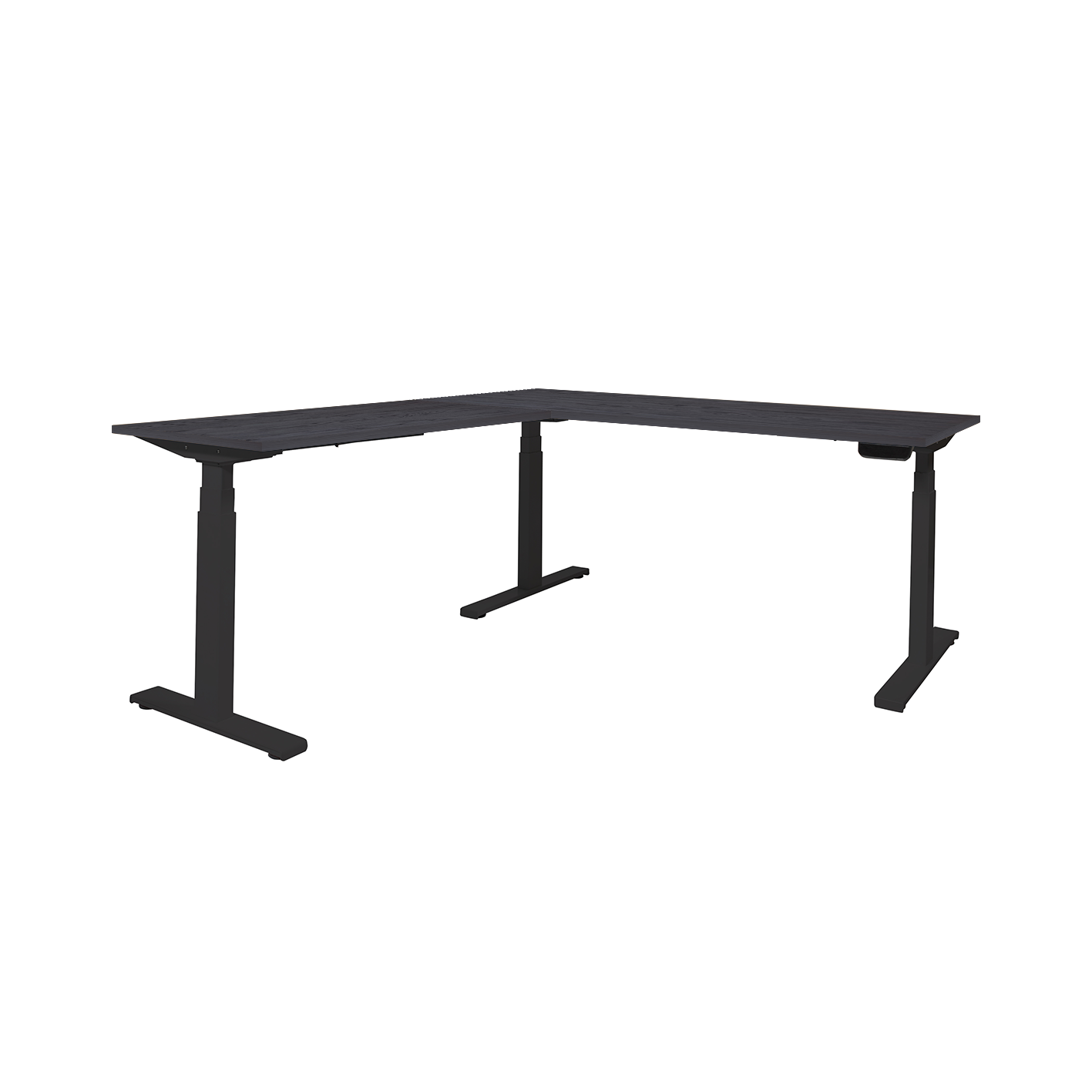 Dextro Plus L HVE ZS 208/126 cm, Houtprint Schaduwzwart, 25 mm - zwart