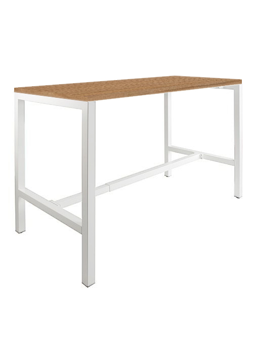 Domino Basic statafel 180 x 80 cm, 110 cm, Havanna, 25 mm - wit