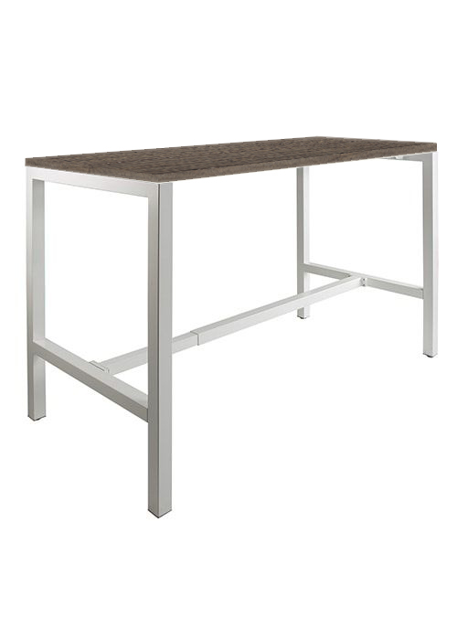 Domino Basic statafel 180 x 80 cm, 110 cm, Logan Eiken, 25 mm - aluminium