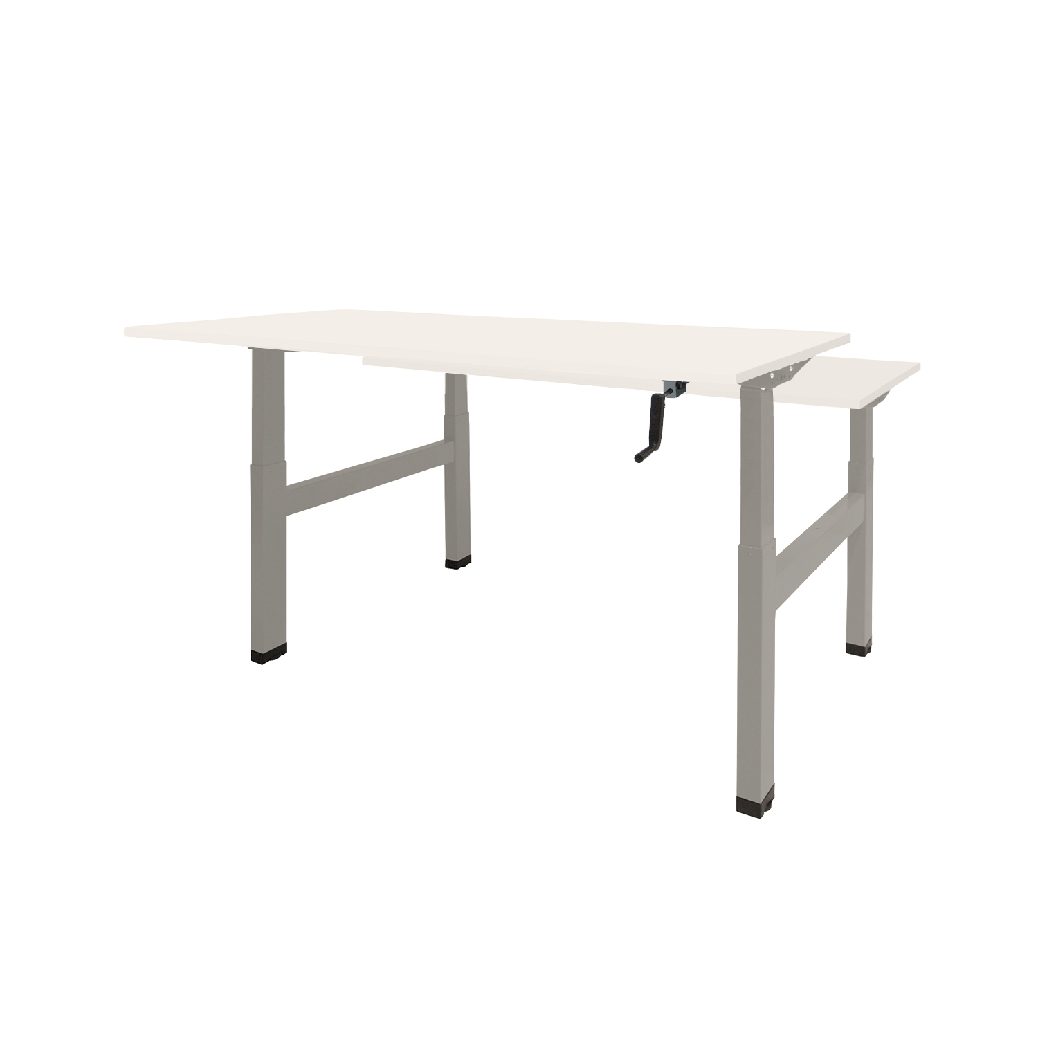Dextro Duo HVS ZS 180 x 80 cm Krijtwit, 25 mm - aluminium