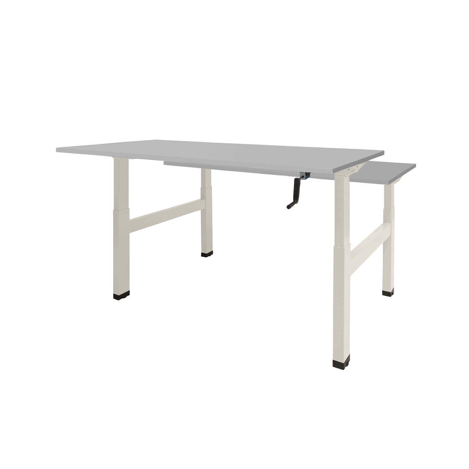 Dextro Duo HVS ZS 180 x 80 cm Lichtgrijs, 25 mm - wit