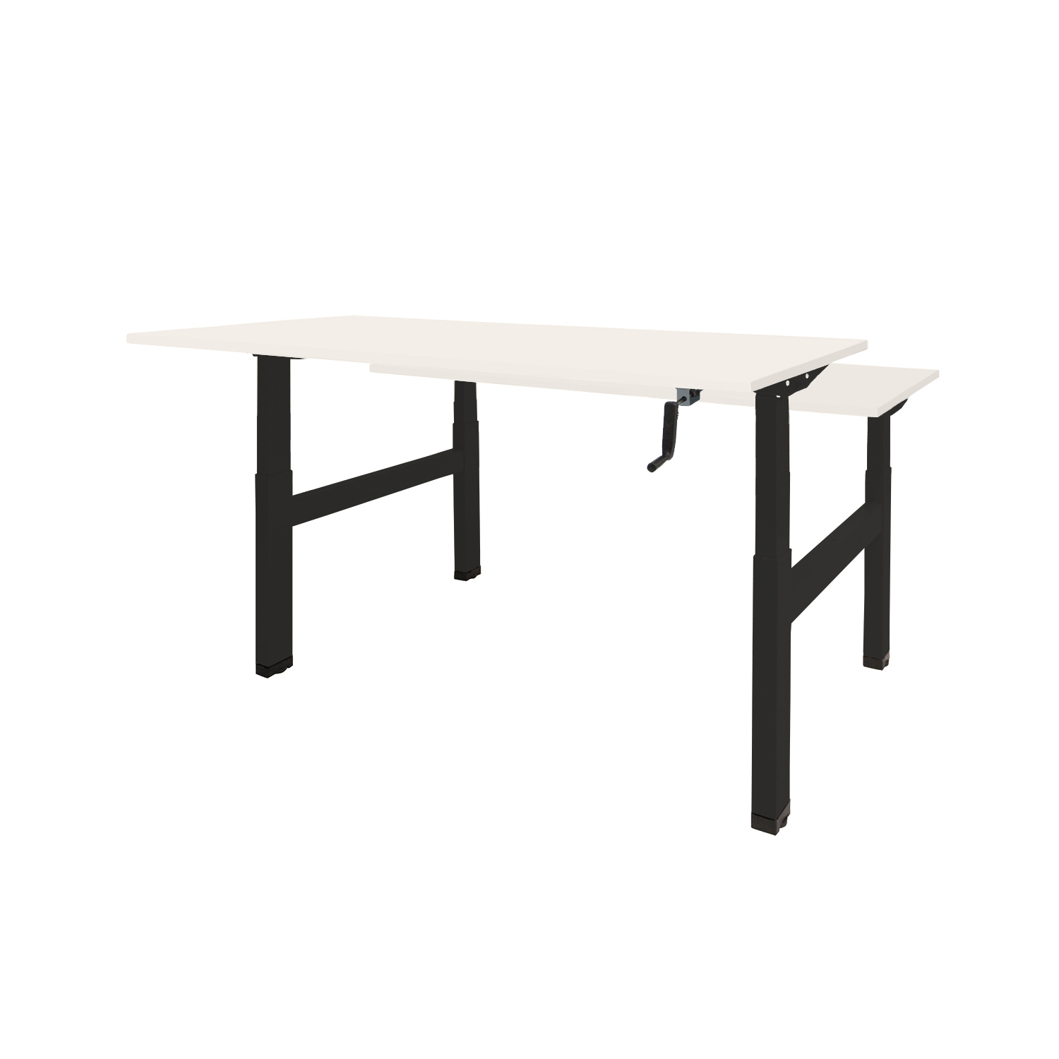 Dextro Duo HVS ZS 180 x 80 cm Krijtwit, 25 mm - zwart