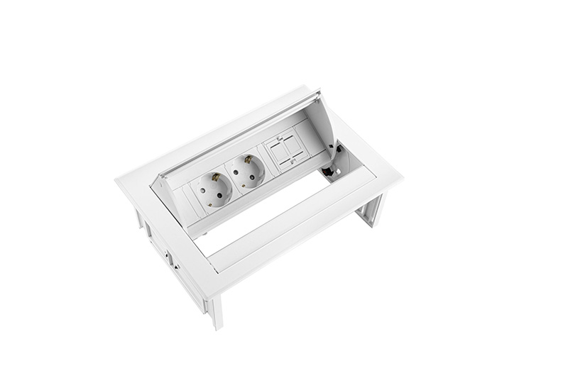 FLX Powerdock 2 x 230V + 1 x Keystone, wit