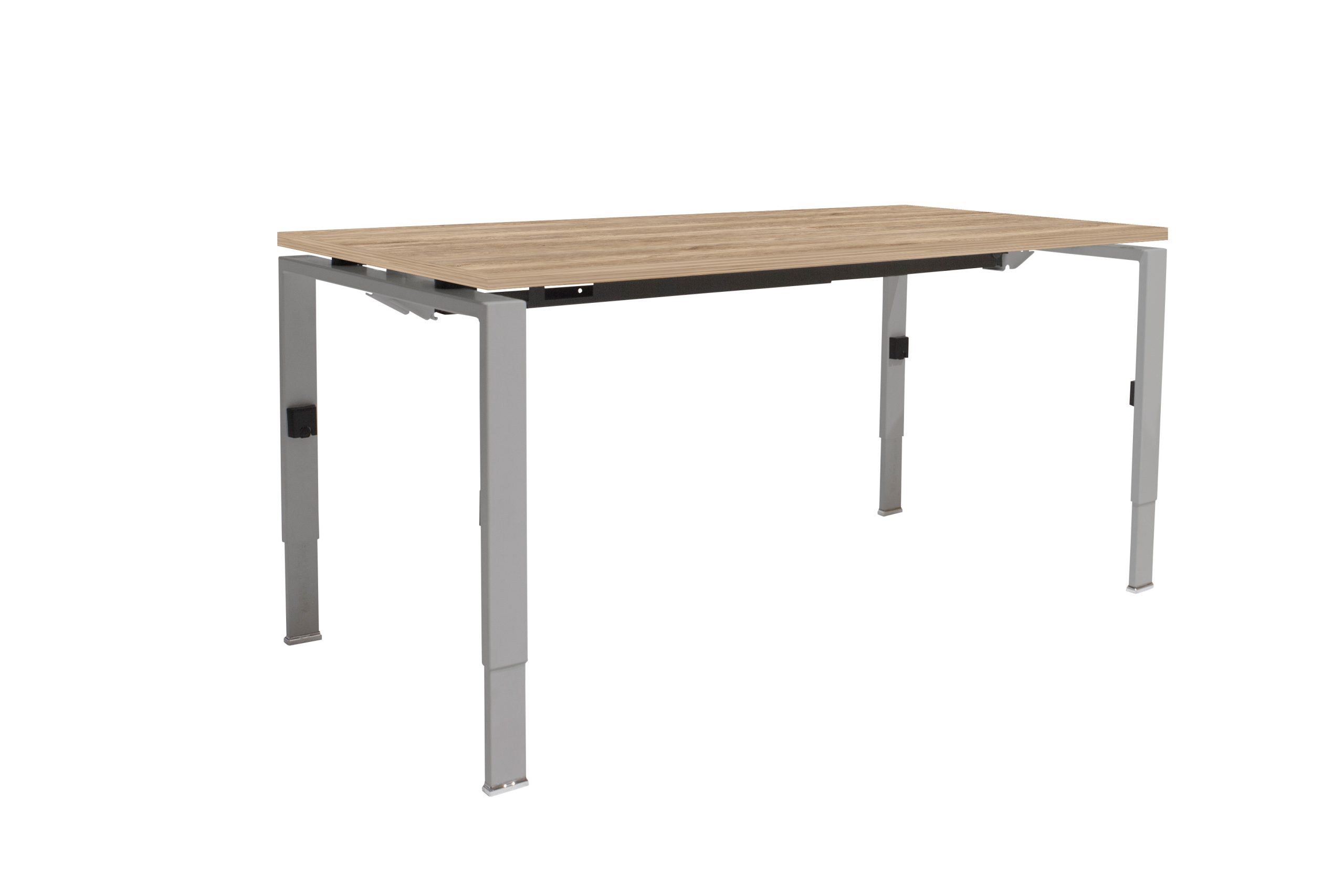 Linesto N4 bureau HI ZZ 180 x 80 cm Honey Castello, 25 mm - aluminium