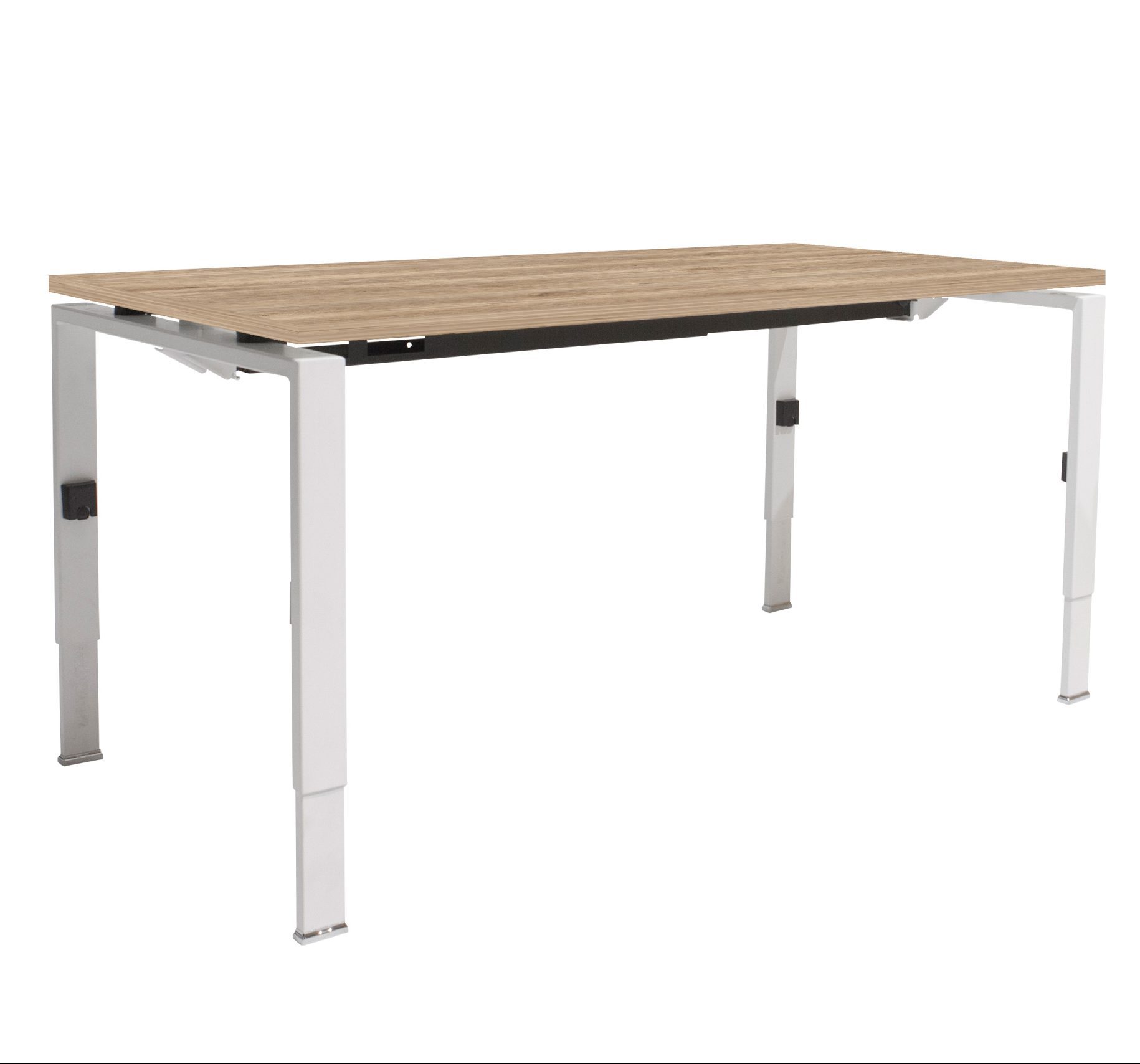 Linesto N4 bureau HI ZZ 180 x 80 cm Honey Castello, 25 mm - wit