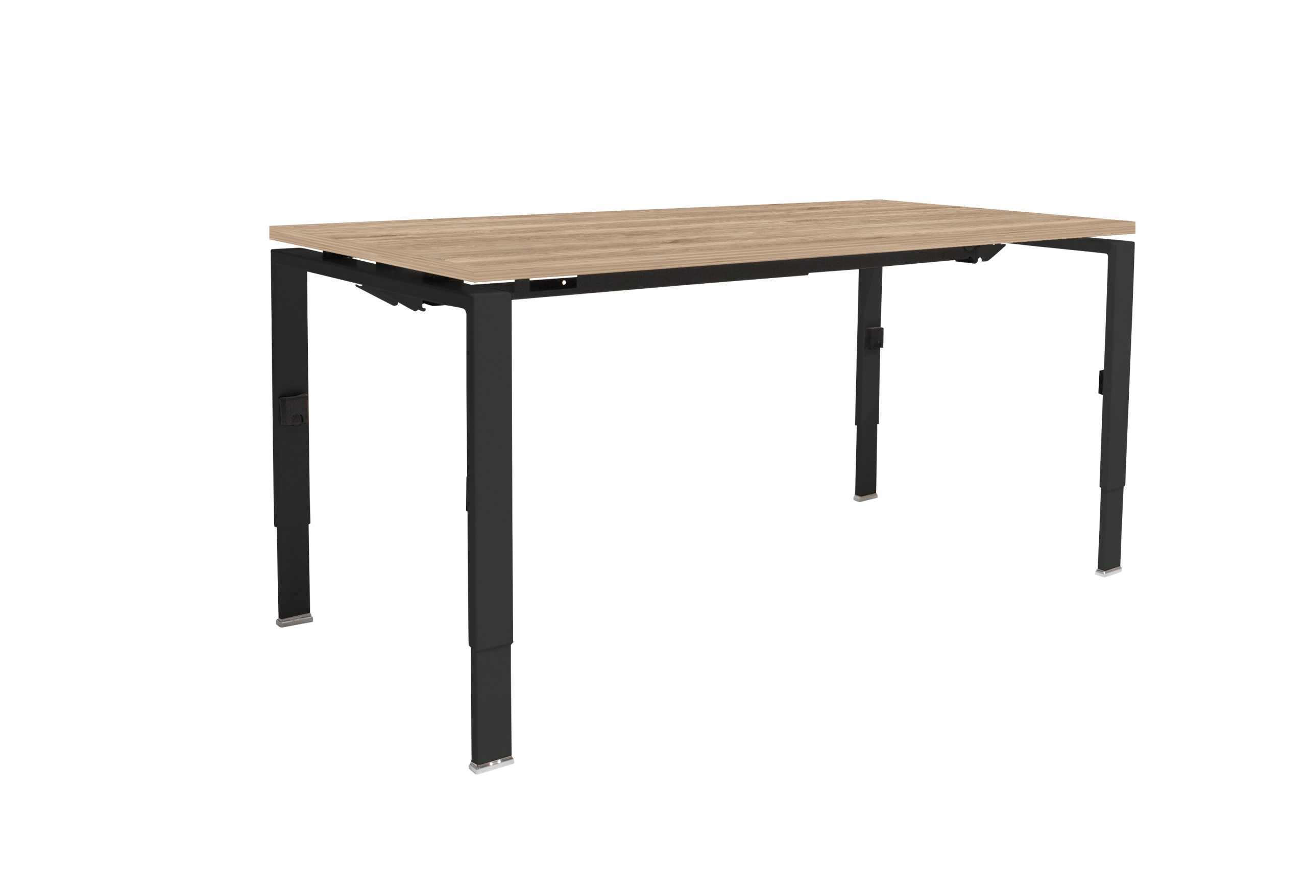 Linesto N4 bureau HI ZZ 180 x 80 cm Honey Castello, 25 mm - zwart