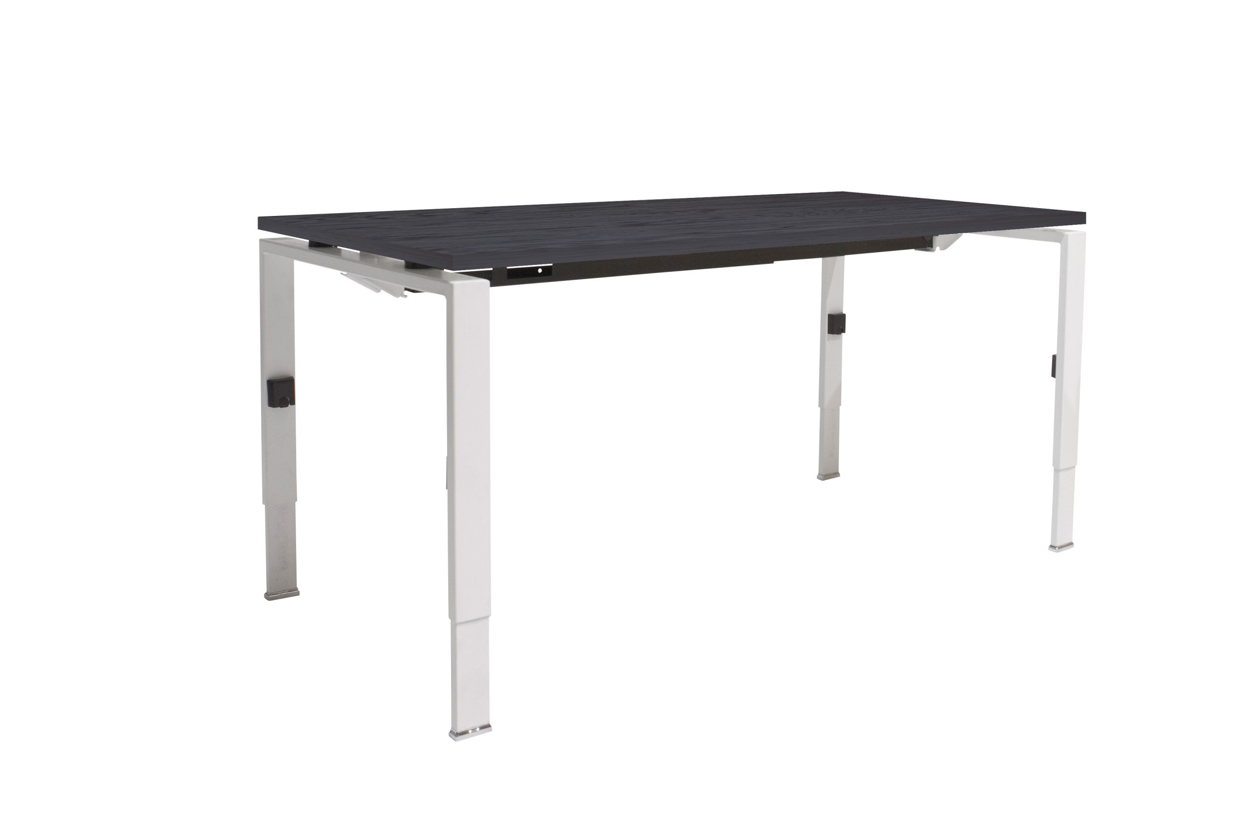 Linesto N4 bureau HI ZZ 180 x 80 cm Houtprint Schaduwzwart, 25 mm - wit