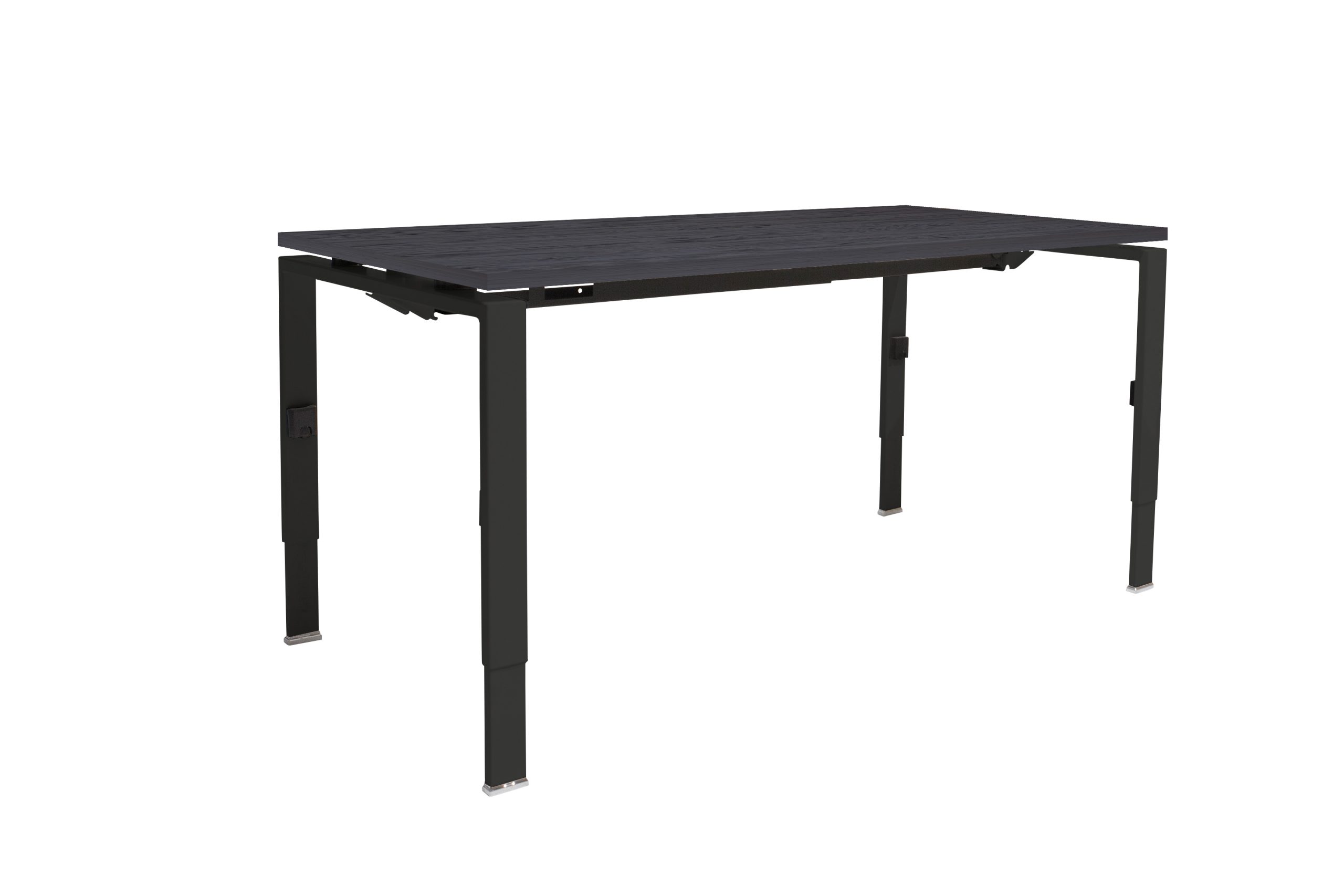 Linesto N4 bureau HI ZZ 180 x 80 cm Houtprint Schaduwzwart, 25 mm - zwart