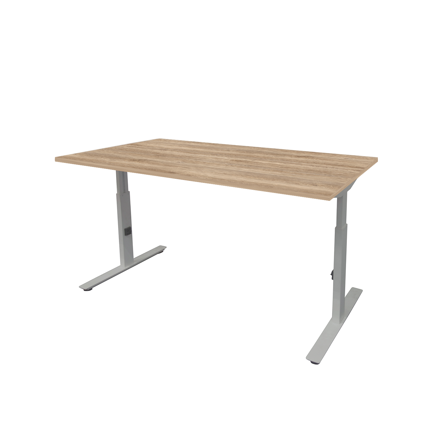 Linesto Plus bureau HI ZZ 200 x 80 cm Honey Castello, 25 mm - aluminium