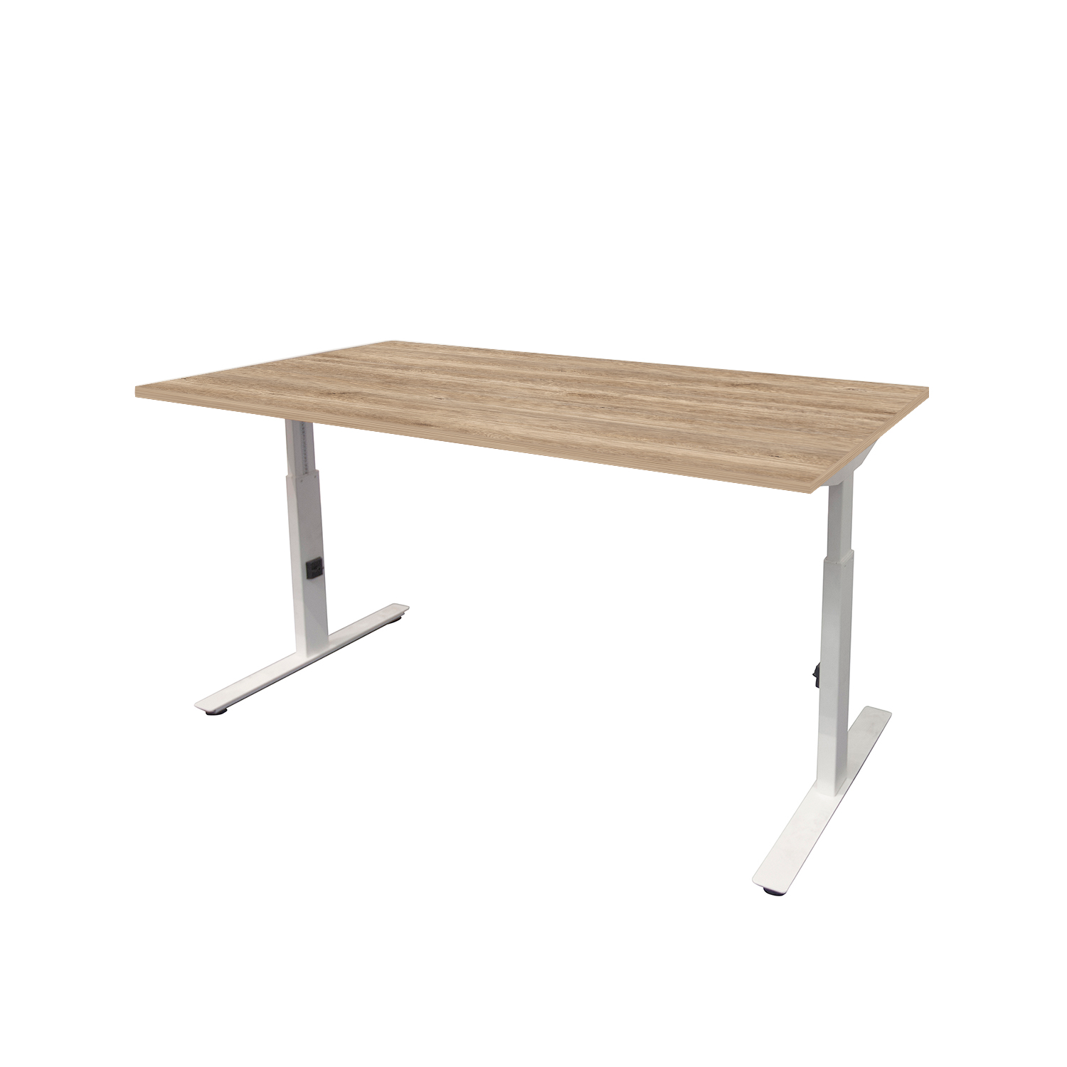 Linesto Plus bureau HI ZZ 200 x 80 cm Honey Castello, 25 mm - wit