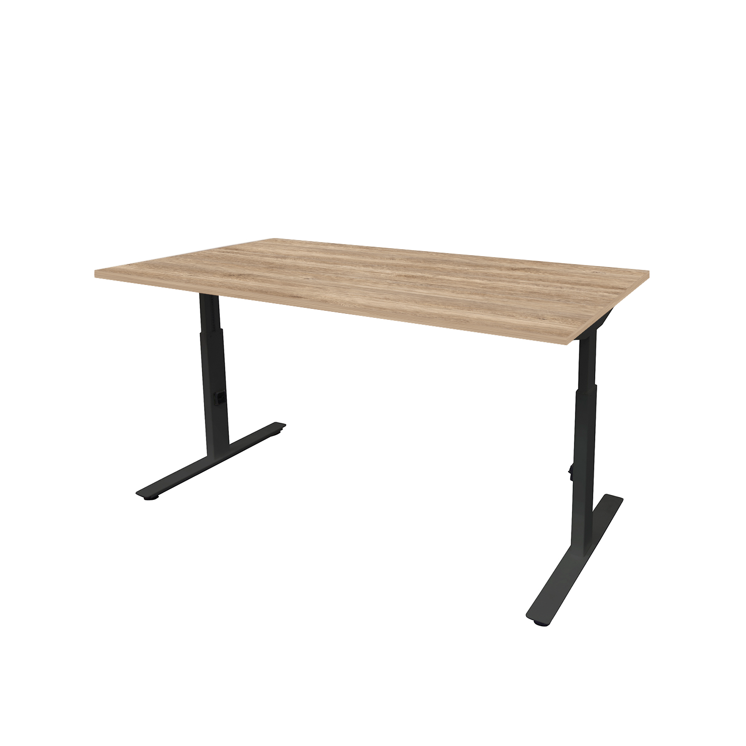 Linesto Plus bureau HI ZZ 200 x 80 cm Honey Castello, 25 mm - zwart