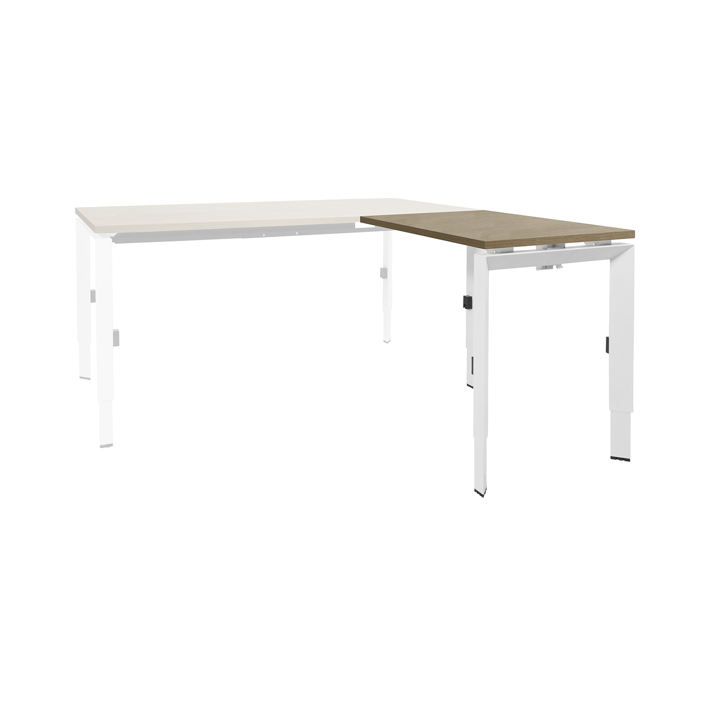 Linesto N3 aanbouw HI ZZ 120 x 60 cm Havanna, 25 mm - wit