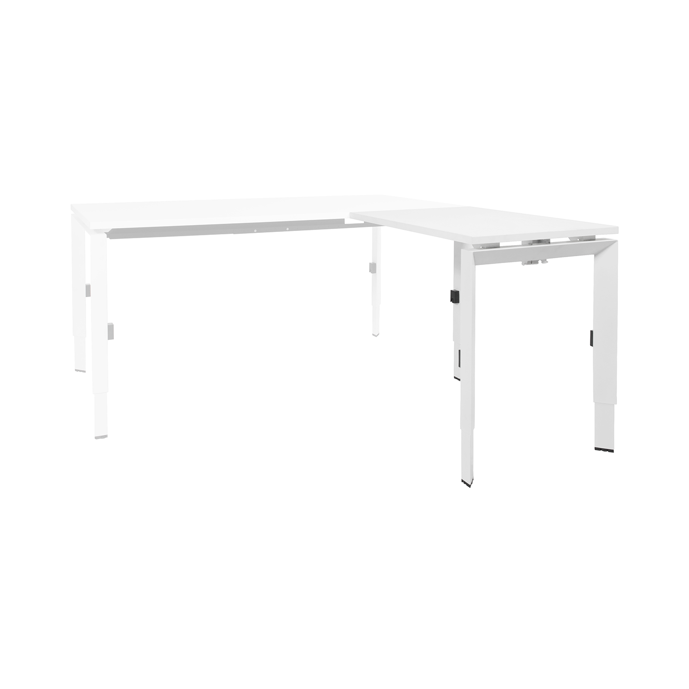 Linesto N3 aanbouw HI ZZ 120 x 60 cm Krijtwit, 25 mm -wit