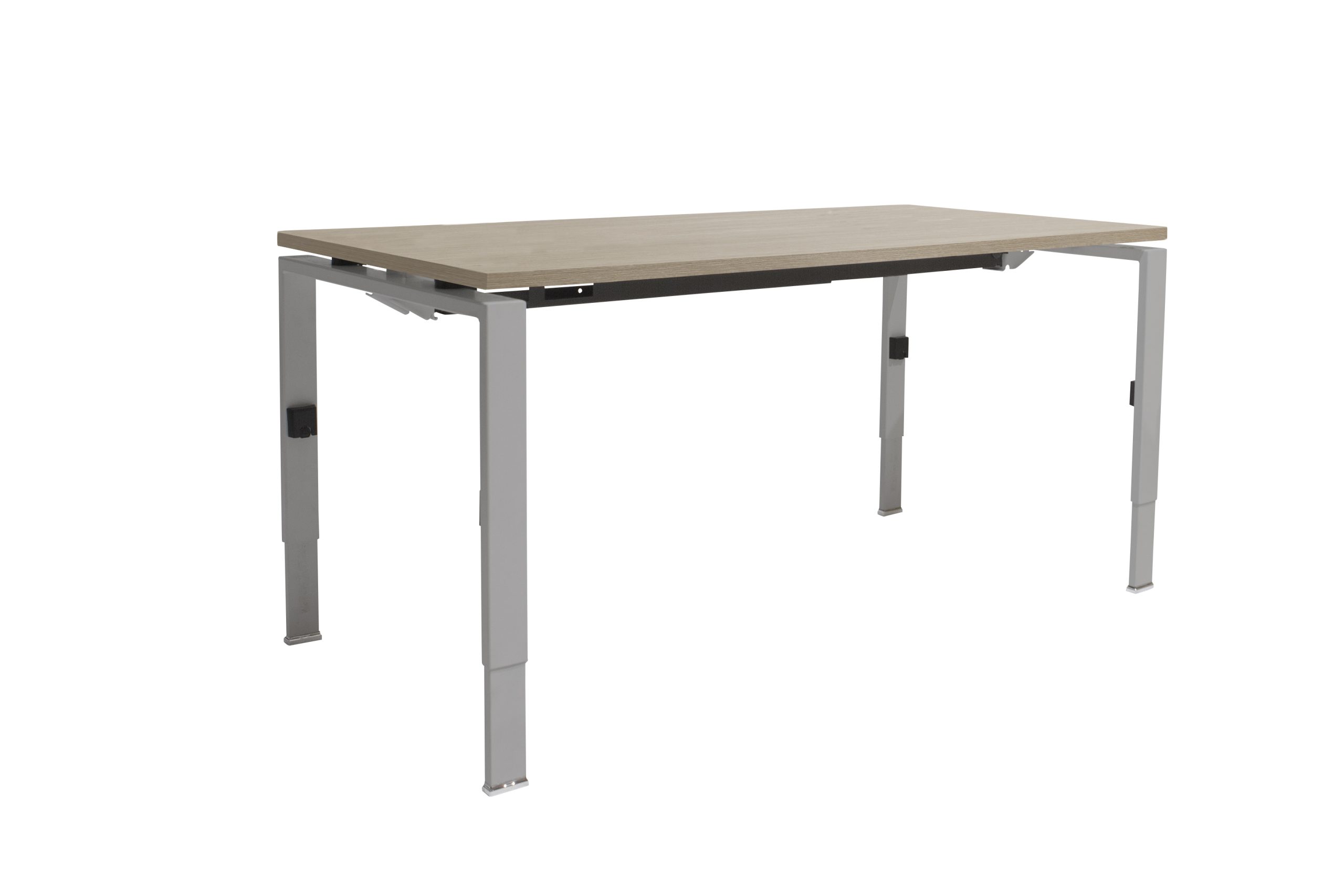 Linesto N4 bureau HI ZZ 180 x 80 cm Robson Eiken, 25 mm - aluminium