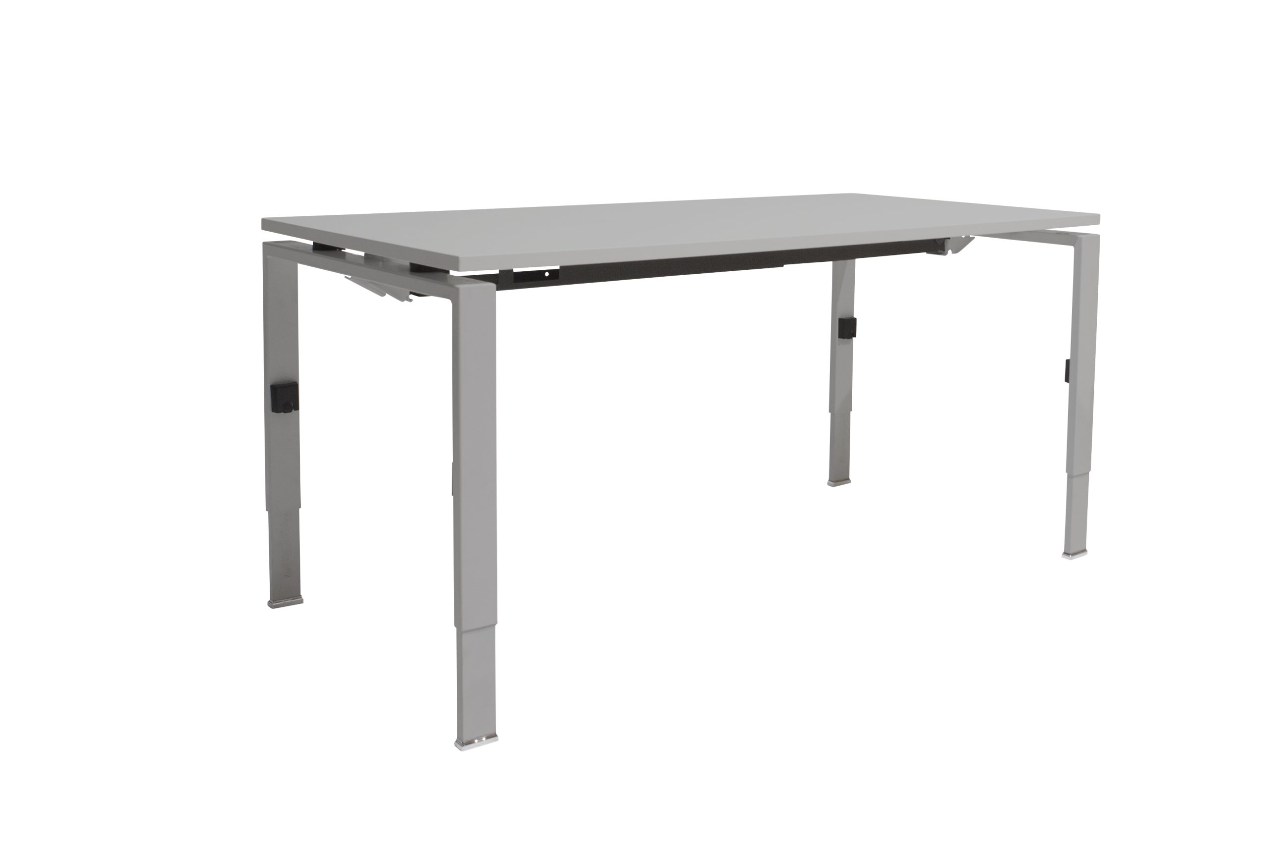 Linesto N4 bureau HI ZZ 180 x 80 cm Lichtgrijs, 25 mm - aluminium
