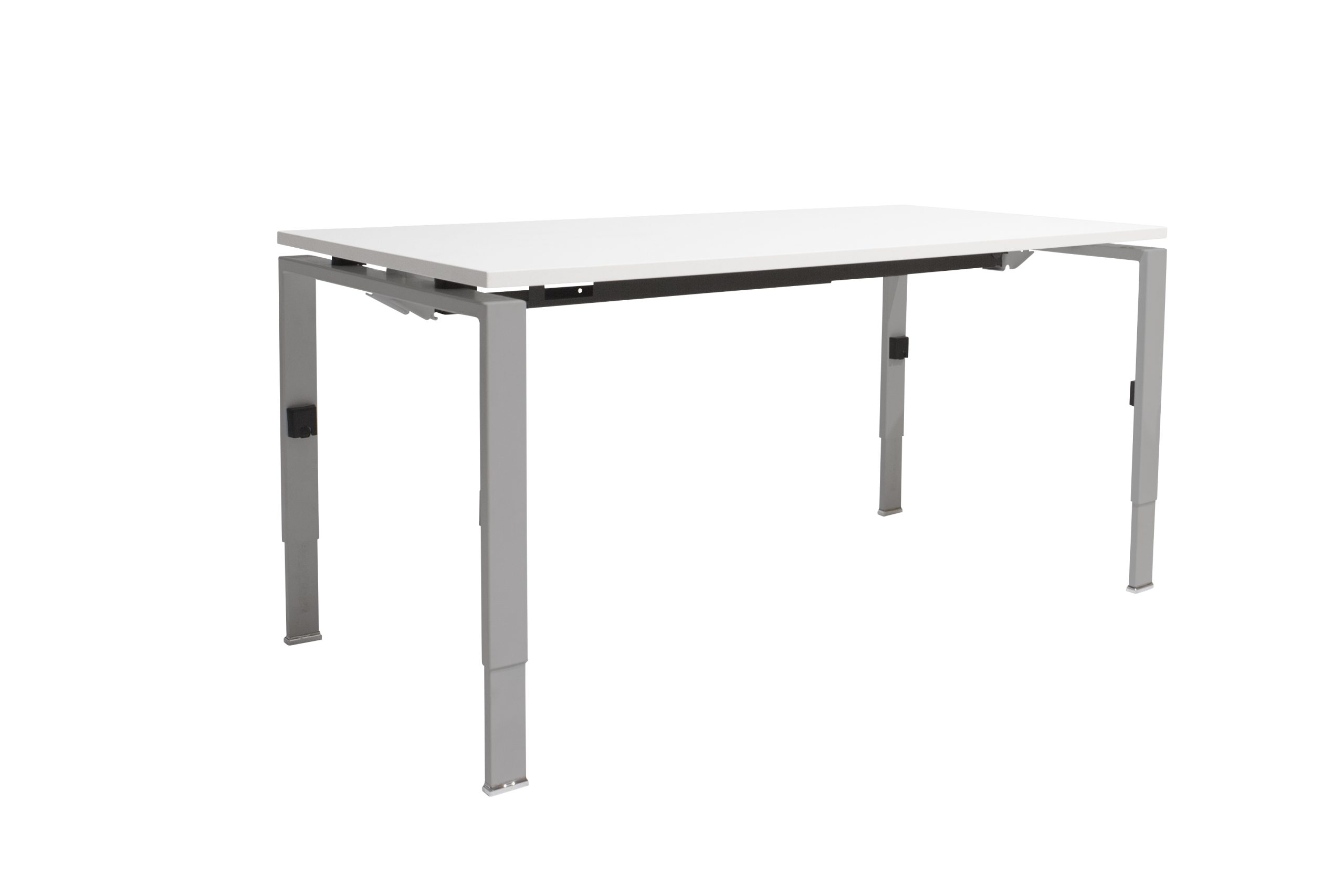 Linesto N4 bureau HI ZZ 180 x 80 cm Krijtwit, 25 mm - aluminium