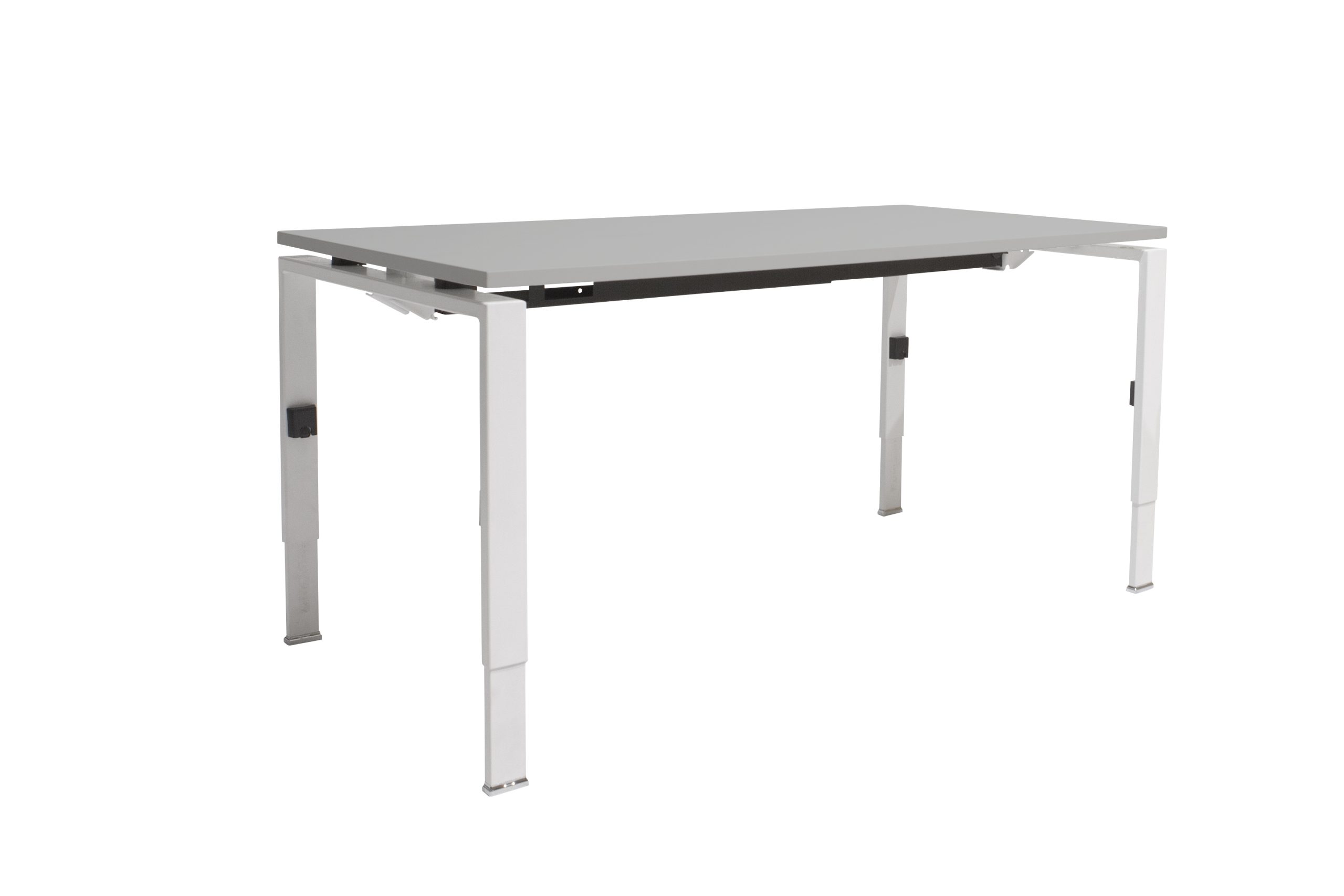 Linesto N4 bureau HI ZZ 180 x 80 cm Lichtgrijs, 25 mm - wit