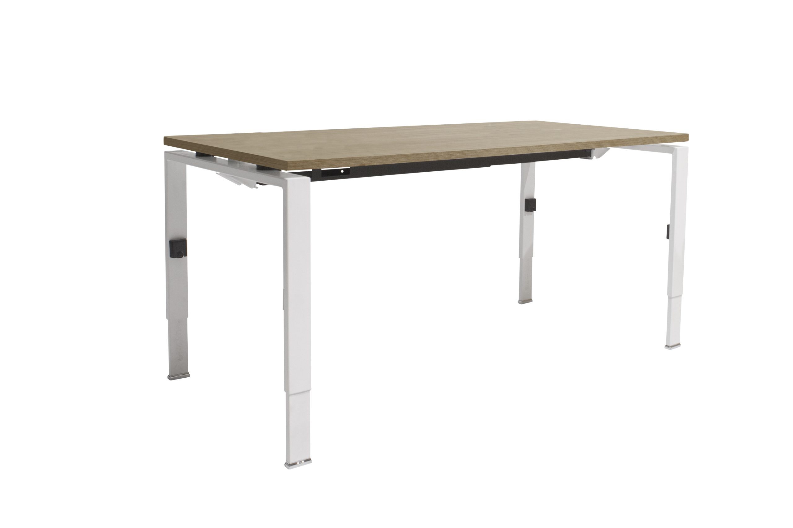 Linesto N4 bureau HI ZZ 180 x 80 cm Havanna, 25 mm - wit