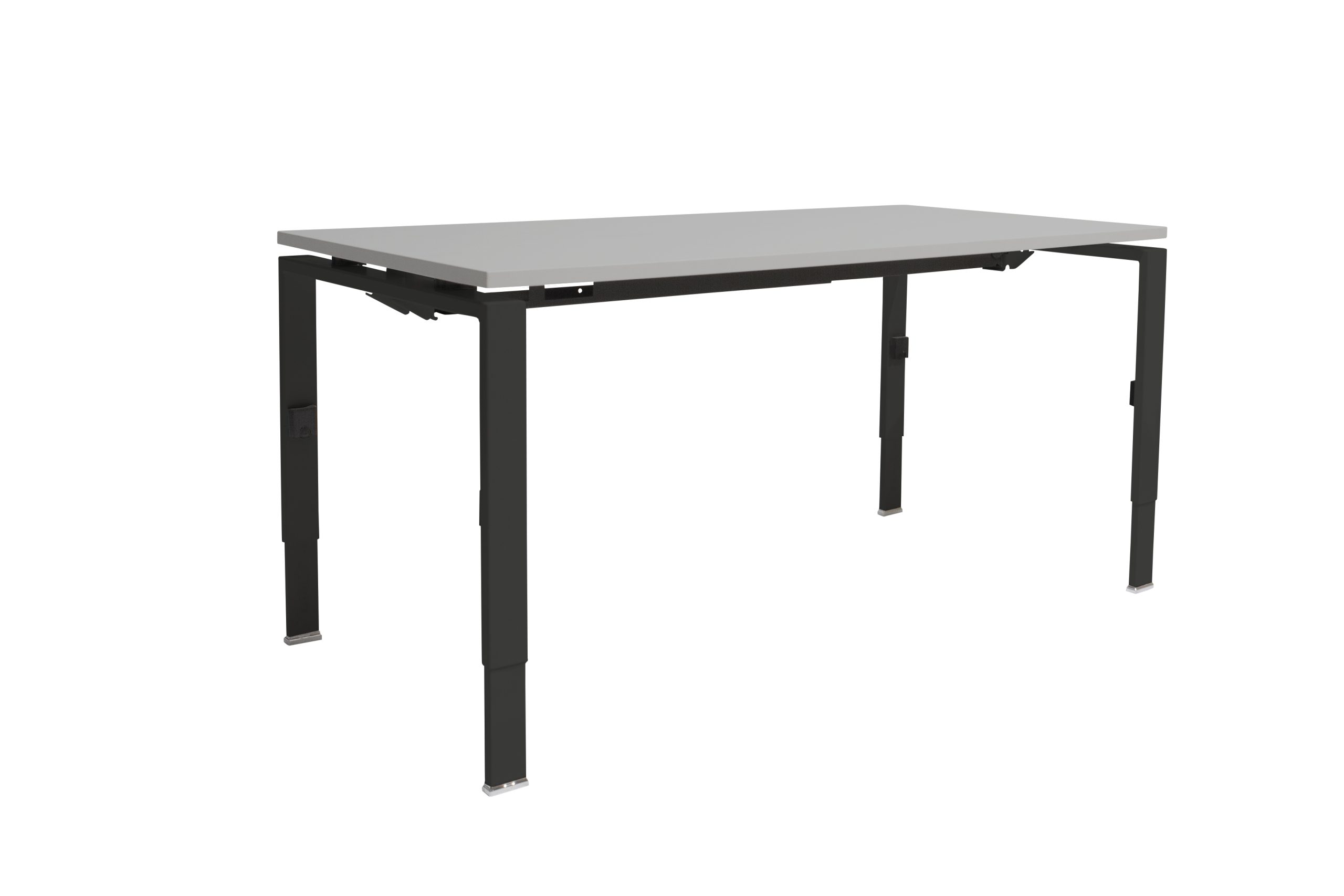 Linesto N4 bureau HI ZZ 180 x 80 cm Lichtgrijs, 25 mm - zwart
