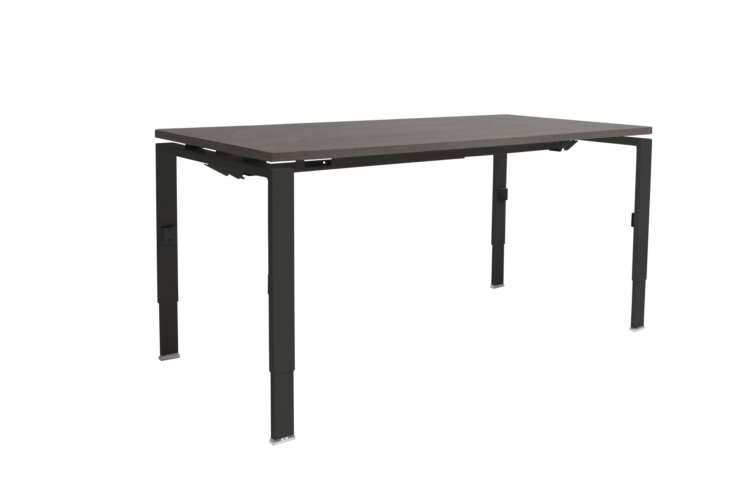 Linesto N4 bureau HI ZZ 180 x 80 cm Logan Eiken, 25 mm - zwart