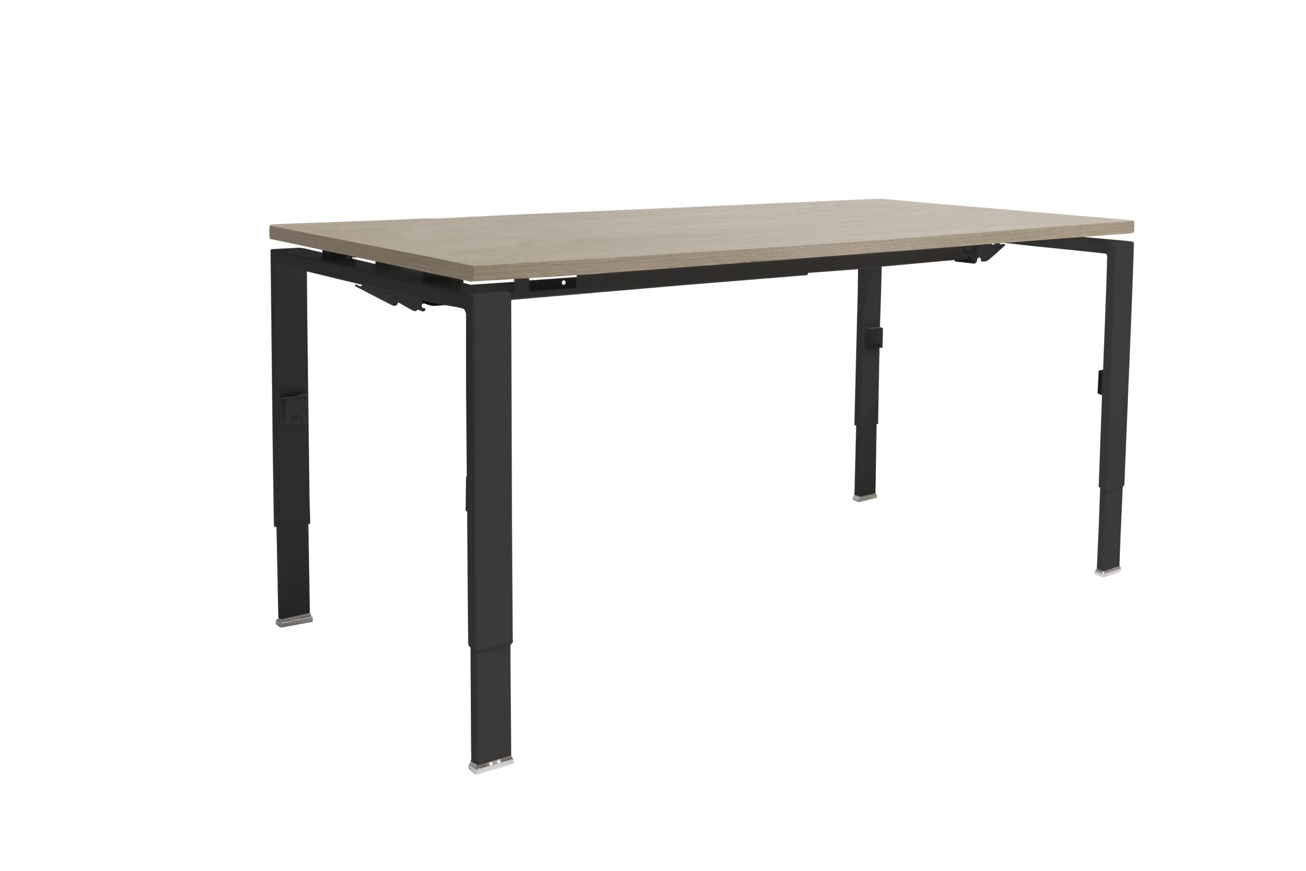 Linesto N4 bureau HI ZZ 180 x 80 cm Robson Eiken, 25 mm - zwart