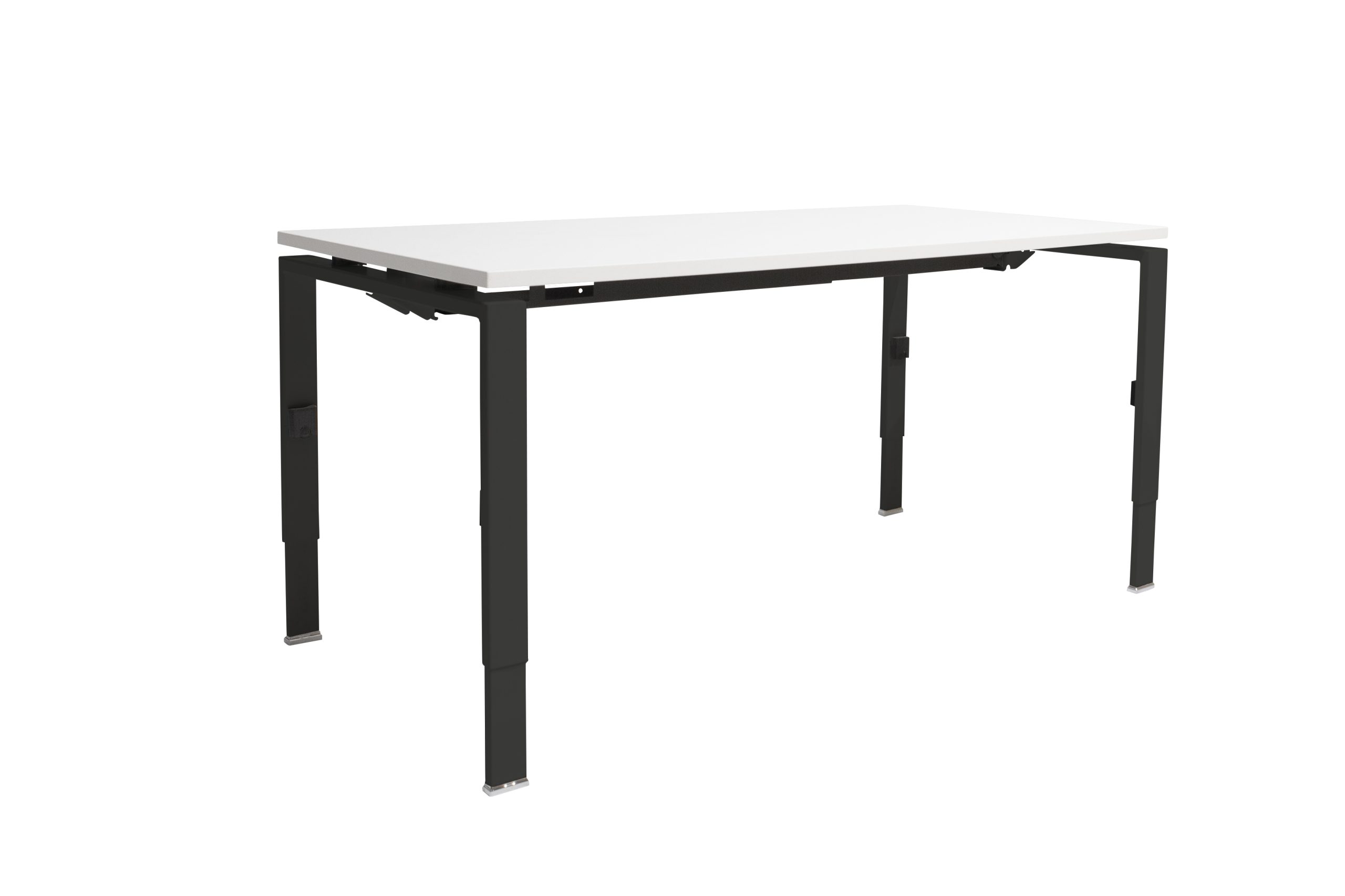 Linesto N4 bureau HI ZZ 180 x 80 cm Krijtwit, 25 mm - zwart