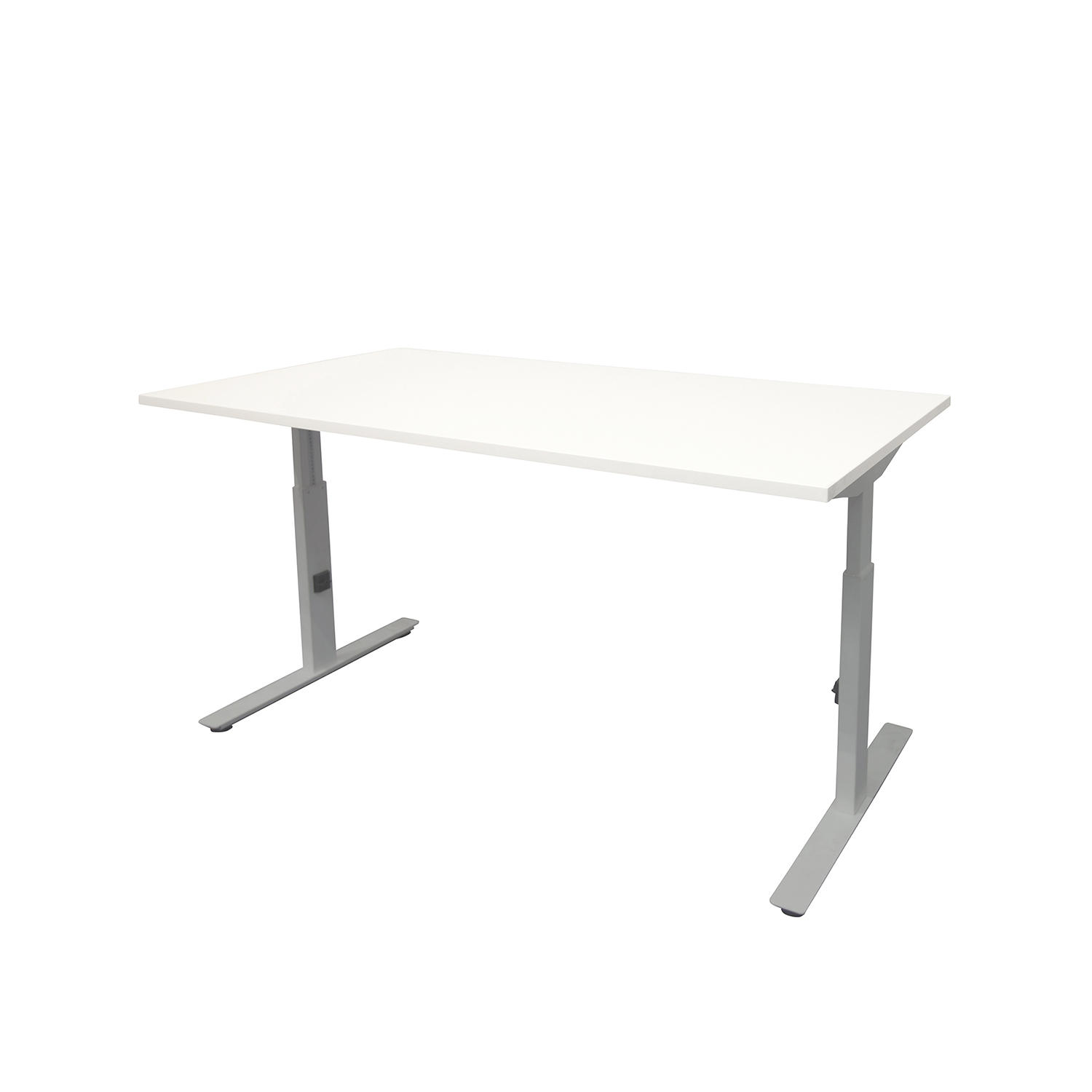 Linesto Plus bureau HI ZZ 200 x 80 cm Krijtwit, 25 mm - aluminium