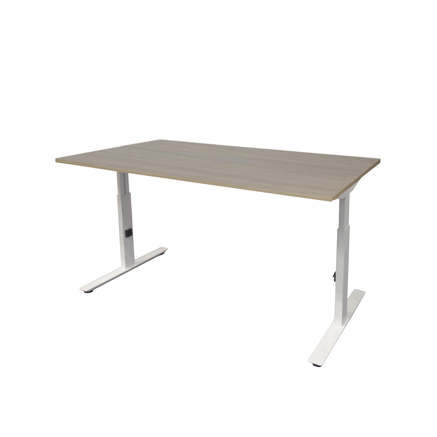 Linesto Plus bureau HI ZZ 200 x 80 cm Robson Eiken, 25 mm - wit