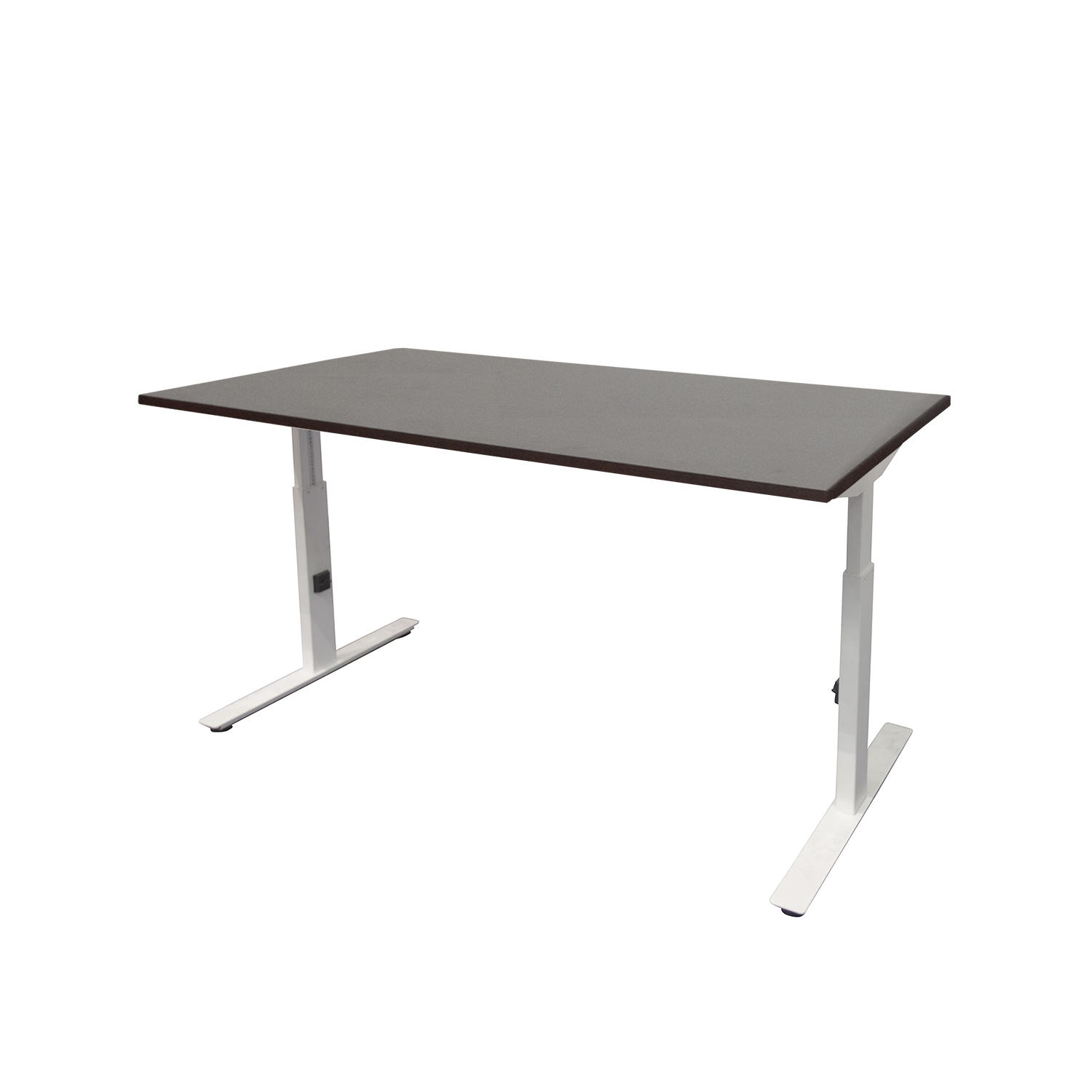 Linesto Plus bureau HI ZZ 200 x 80 cm Logan Eiken, 25 mm - wit