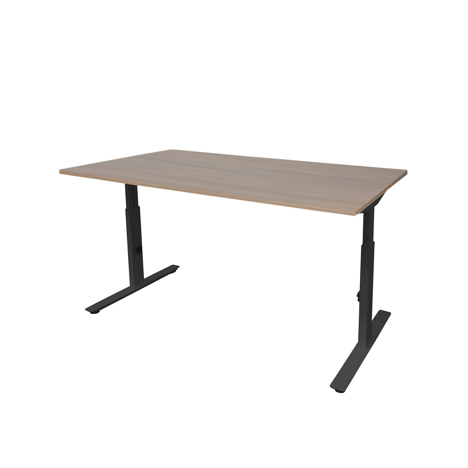 Linesto Plus bureau HI ZZ 200 x 80 cm Havanna, 25 mm - zwart