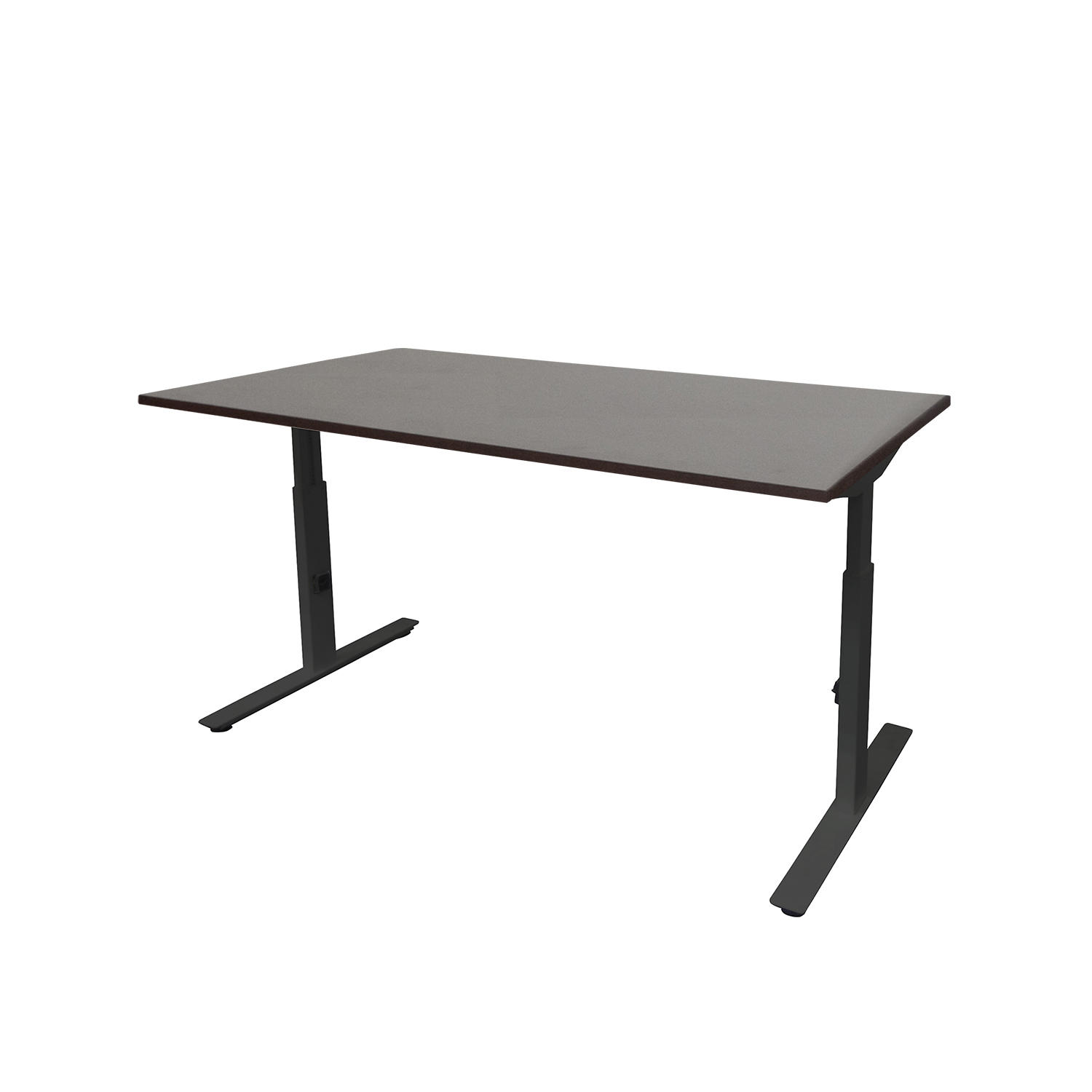 Linesto Plus bureau HI ZZ 200 x 80 cm Logan Eiken, 25 mm - zwart