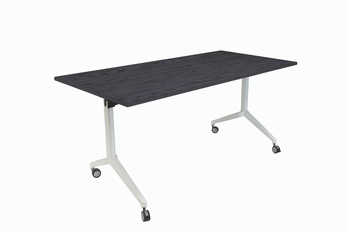 Schaffenburg klaptafel 180 x 80 cm Houtprint Schaduwzwart, 25 mm - wit
